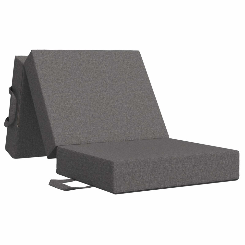 Produktbild för Fällbar Soffbed 75 x 63 x 45 cm Ljusgrå