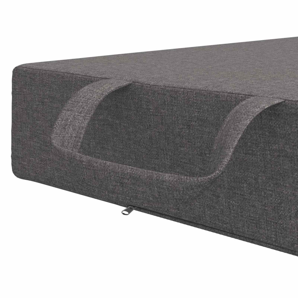 Produktbild för Fällbar Soffbed 75 x 63 x 45 cm Ljusgrå