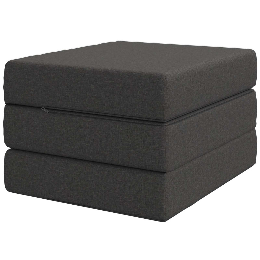 Produktbild för Fällbar Soffbed 75 x 63 x 45 cm Mörkgrå