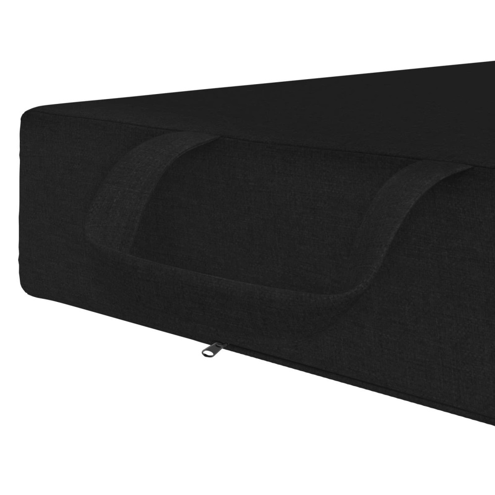 Produktbild för Fällbar Soffbed 75 x 63 x 45 cm Svart
