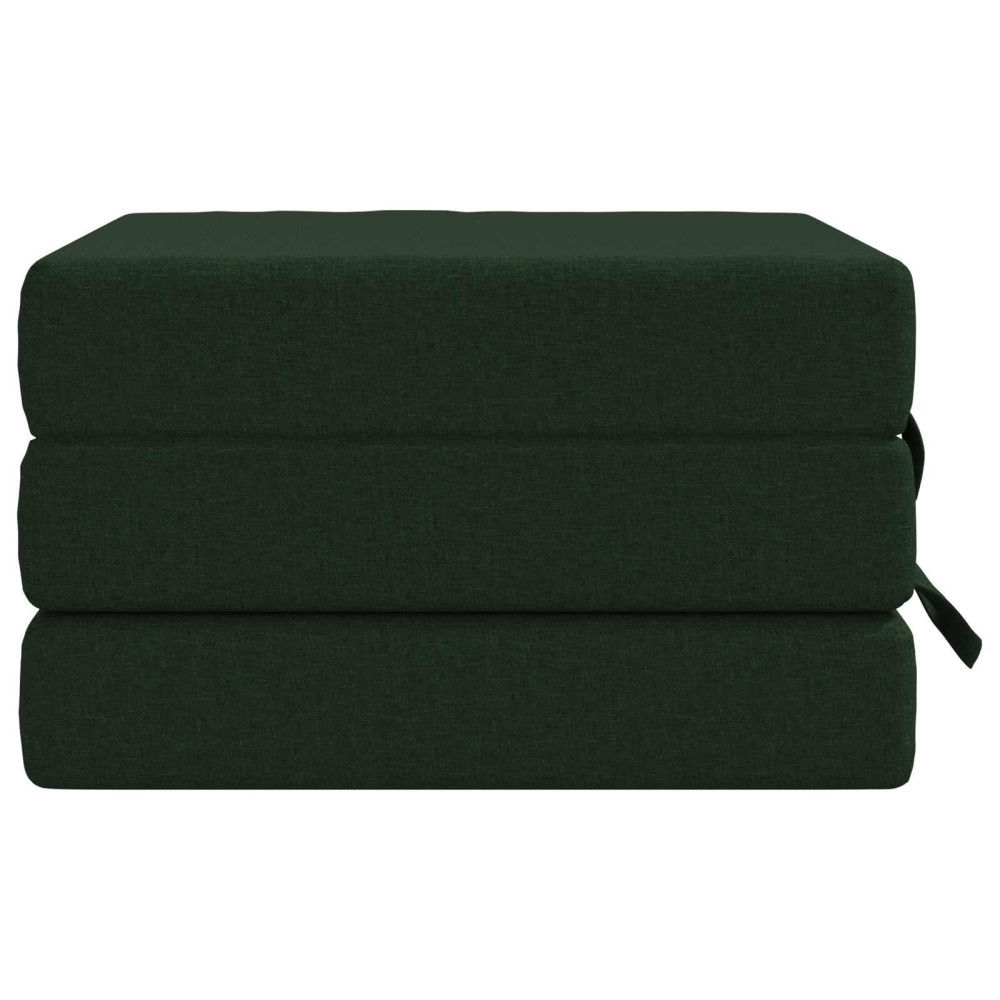 Produktbild för Fällbar Soffbed 75 x 63 x 45 cm Mörkgrön