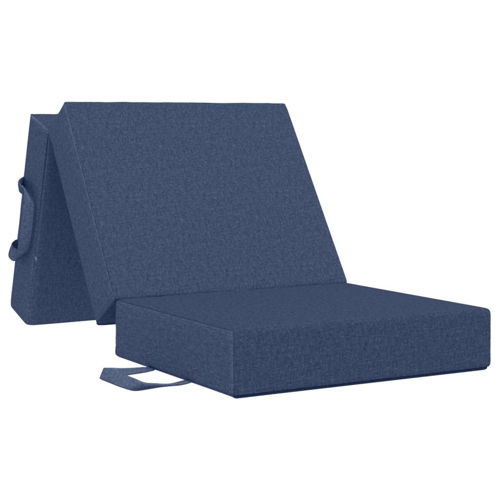 Produktbild för Fällbar Soffbed 75 x 63 x 45 cm Blå
