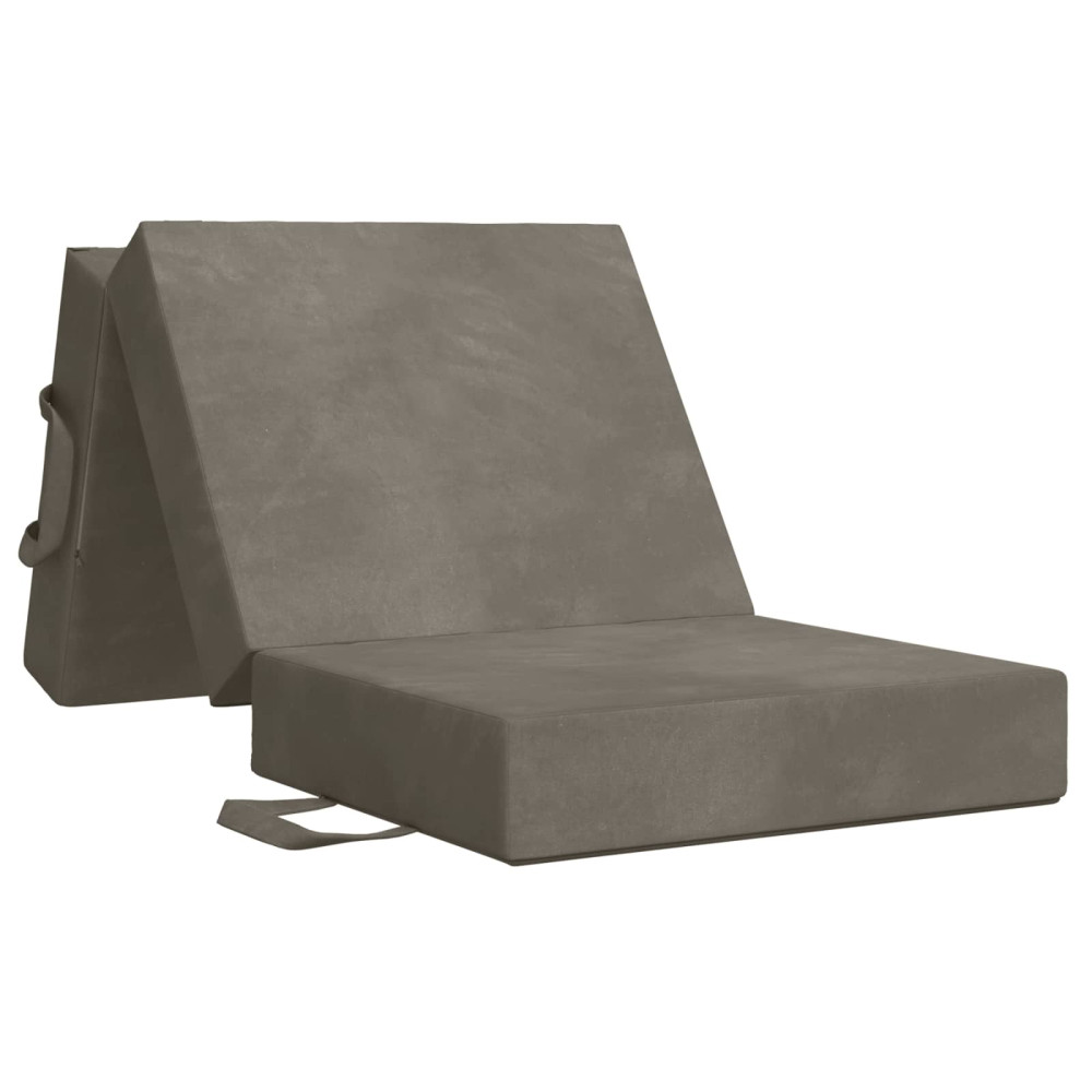 Produktbild för Fällbar Soffbed 75 x 63 x 45 cm Ljusgrå