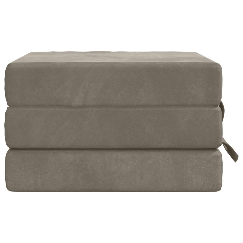 Produktbild för Fällbar Soffbed 75 x 63 x 45 cm Ljusgrå
