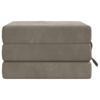 Produktbild för Fällbar Soffbed 75 x 63 x 45 cm Ljusgrå