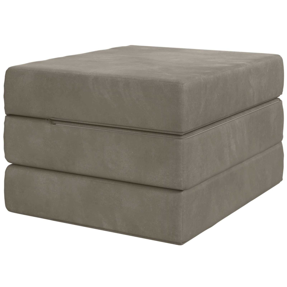 Produktbild för Fällbar Soffbed 75 x 63 x 45 cm Ljusgrå
