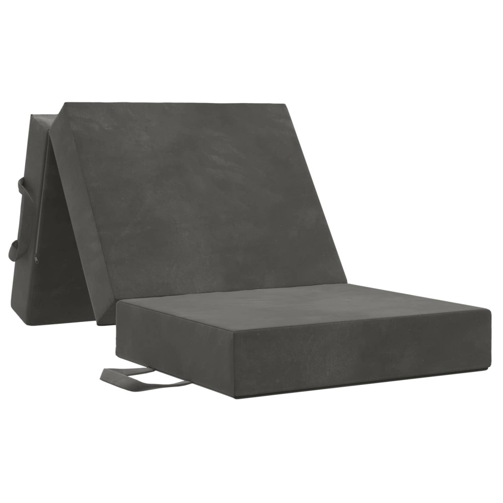 Produktbild för Fällbar Soffbed 75 x 63 x 45 cm Mörkgrå