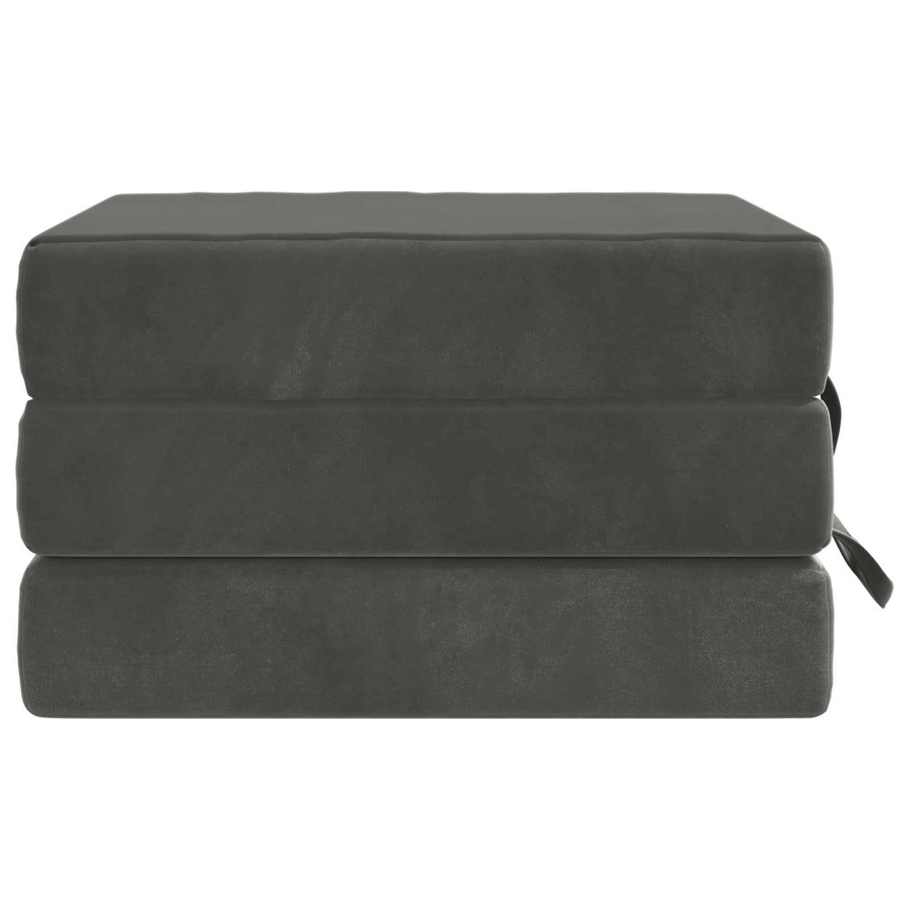 Produktbild för Fällbar Soffbed 75 x 63 x 45 cm Mörkgrå
