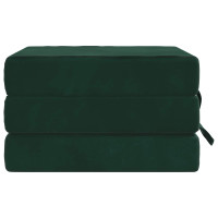 Produktbild för Fällbar Soffbed 75 x 63 x 45 cm Mörkgrön