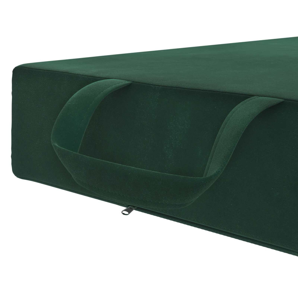 Produktbild för Fällbar Soffbed 75 x 63 x 45 cm Mörkgrön
