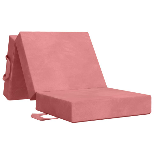 vidaXL Fällbar Soffbed 75 x 63 x 45 cm Rosa - Madrasser
