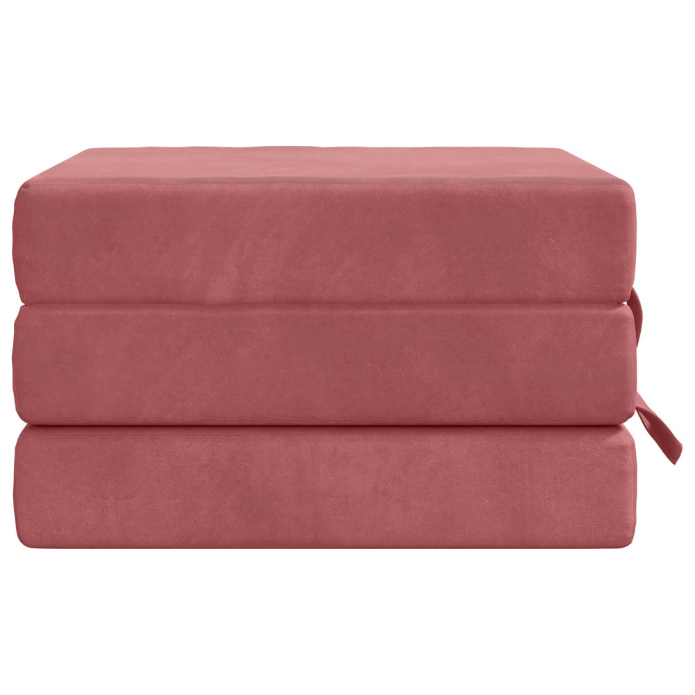 Produktbild för Fällbar Soffbed 75 x 63 x 45 cm Rosa