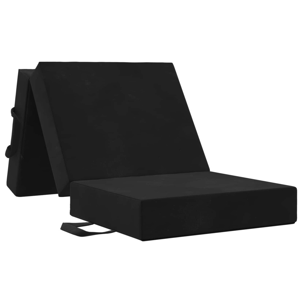 Produktbild för Fällbar Soffbed 75 x 63 x 45 cm Svart