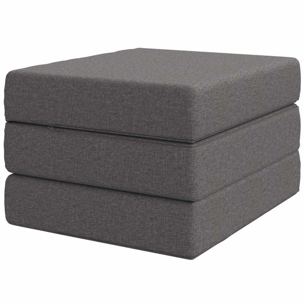 Produktbild för Fällbar Soffbed 90 x 63 x 45 cm Ljusgrå