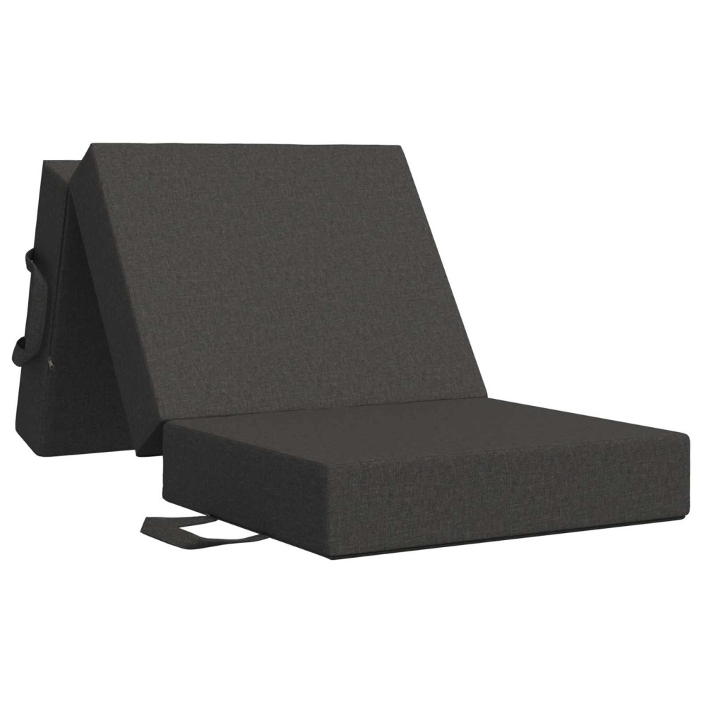 Produktbild för Fällbar Soffbed 90 x 63 x 45 cm Mörkgrå