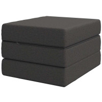 Produktbild för Fällbar Soffbed 90 x 63 x 45 cm Mörkgrå