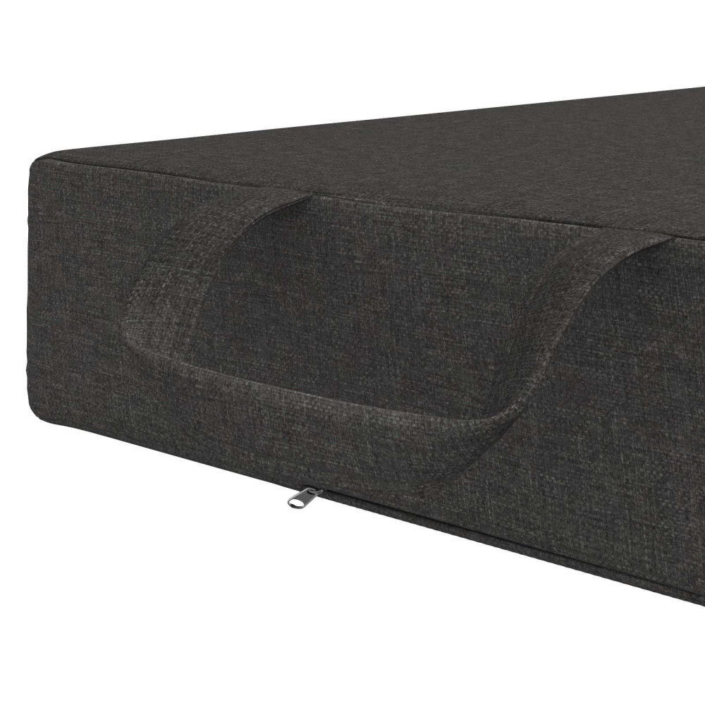Produktbild för Fällbar Soffbed 90 x 63 x 45 cm Mörkgrå
