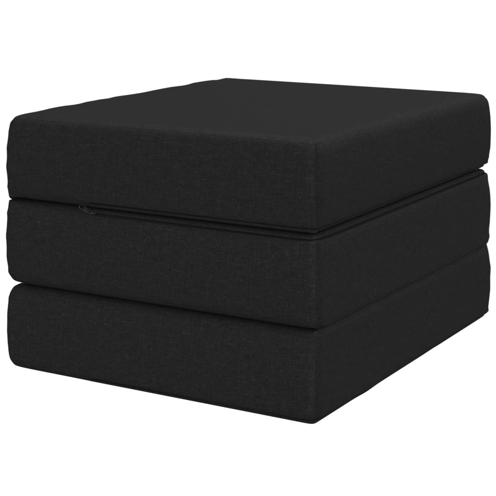 Produktbild för Fällbar Soffbed 90 x 63 x 45 cm Svart