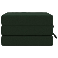 Produktbild för Fällbar Soffbed 90 x 63 x 45 cm Mörkgrön