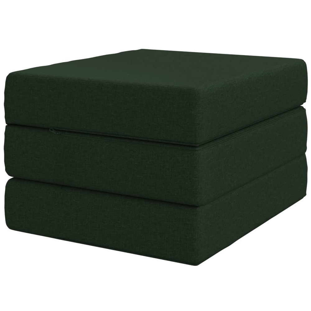 Produktbild för Fällbar Soffbed 90 x 63 x 45 cm Mörkgrön