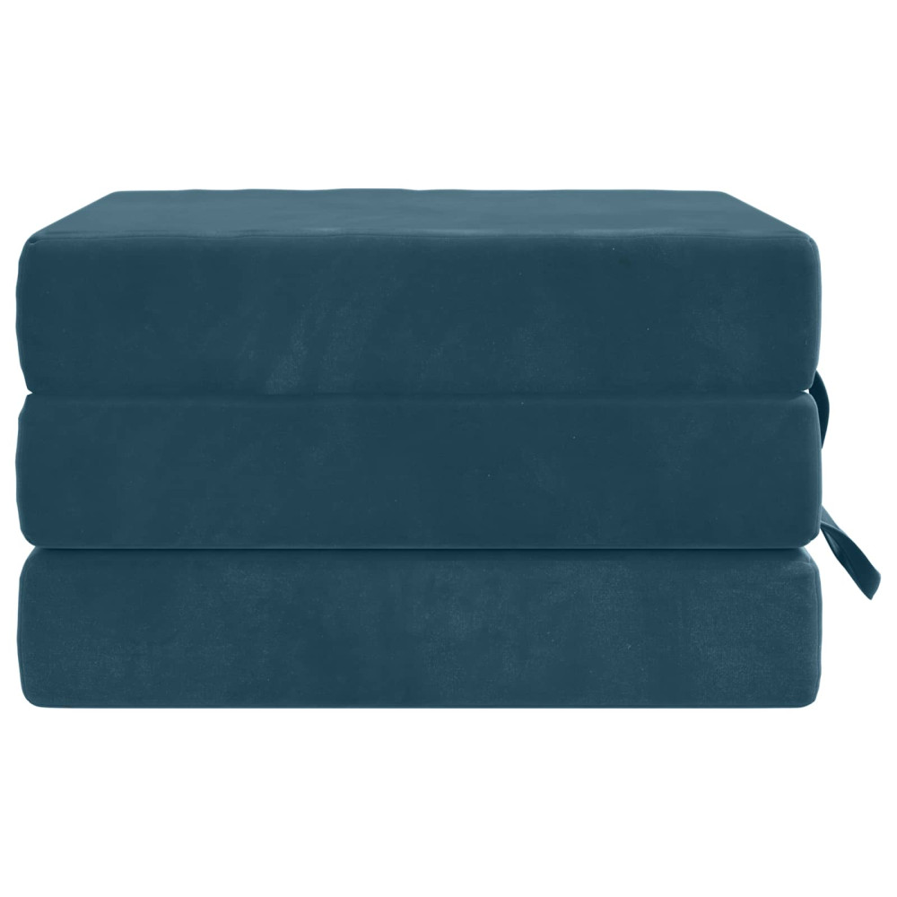 Produktbild för Fällbar Soffbed 90 x 63 x 45 cm Blå