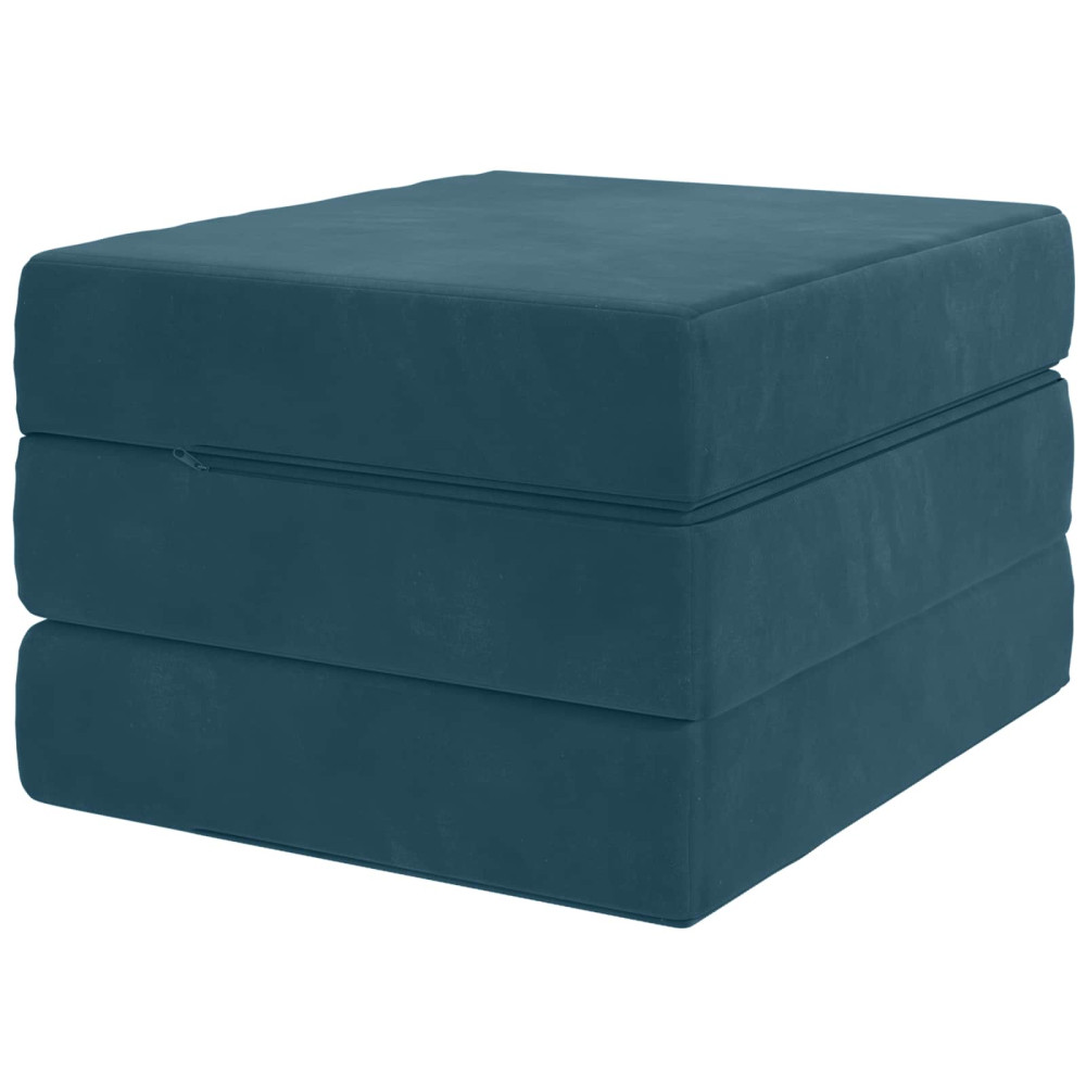Produktbild för Fällbar Soffbed 90 x 63 x 45 cm Blå