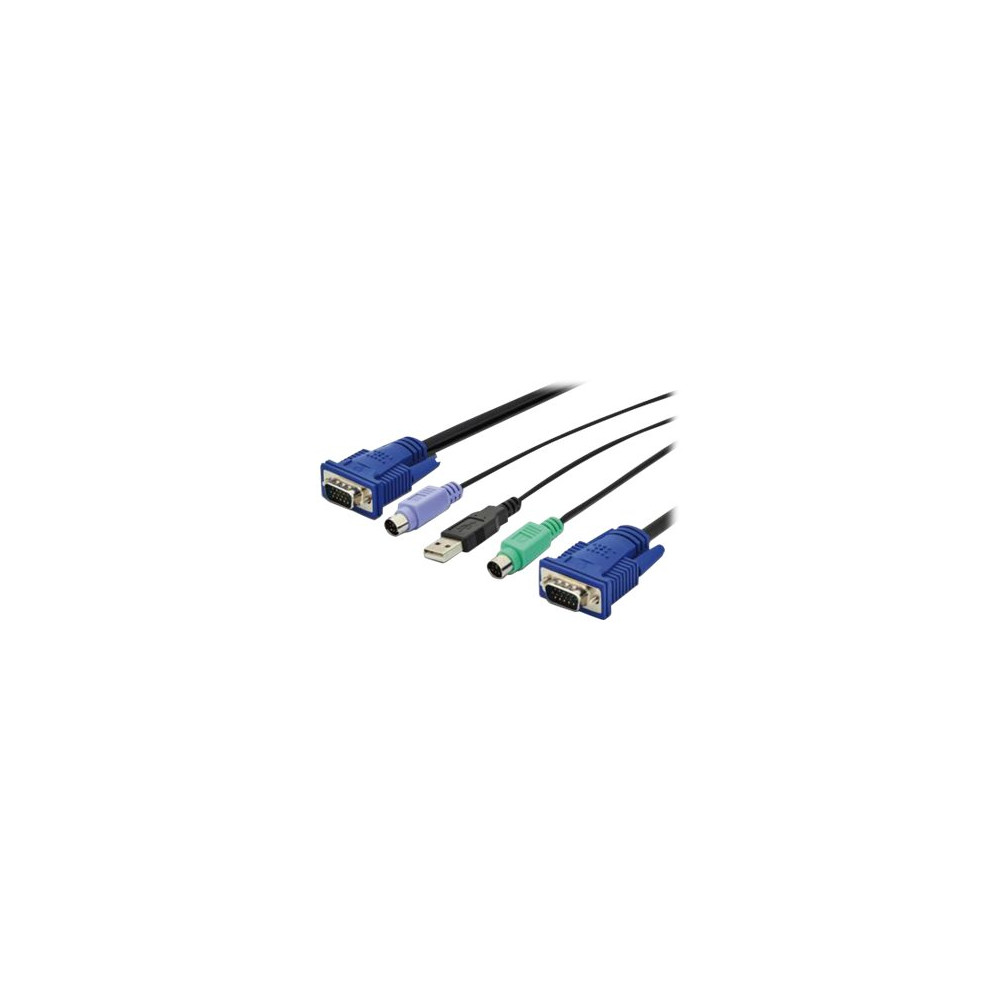 Produktbild för DIGITUS - tangentbords-/video-/mus-/USB-kabel - 1.8 m