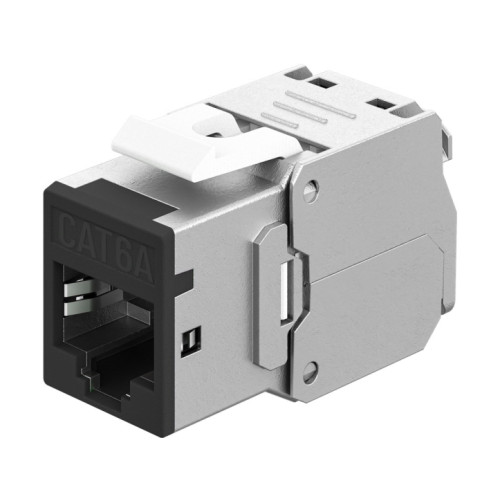 Goobay Goobay Keystone-modul RJ45 CAT 6A, STP, smal, svart