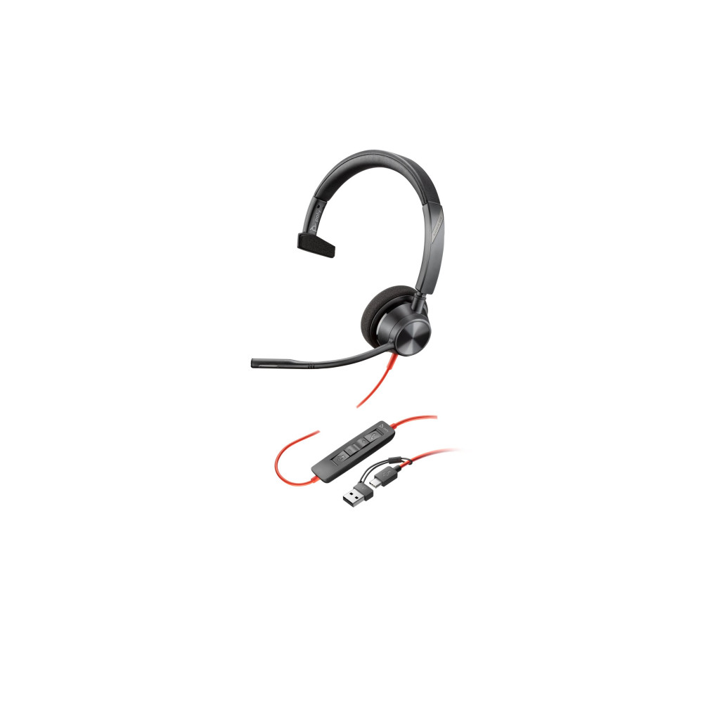 Produktbild för HP Poly Blackwire 3310 - headset - USB-C