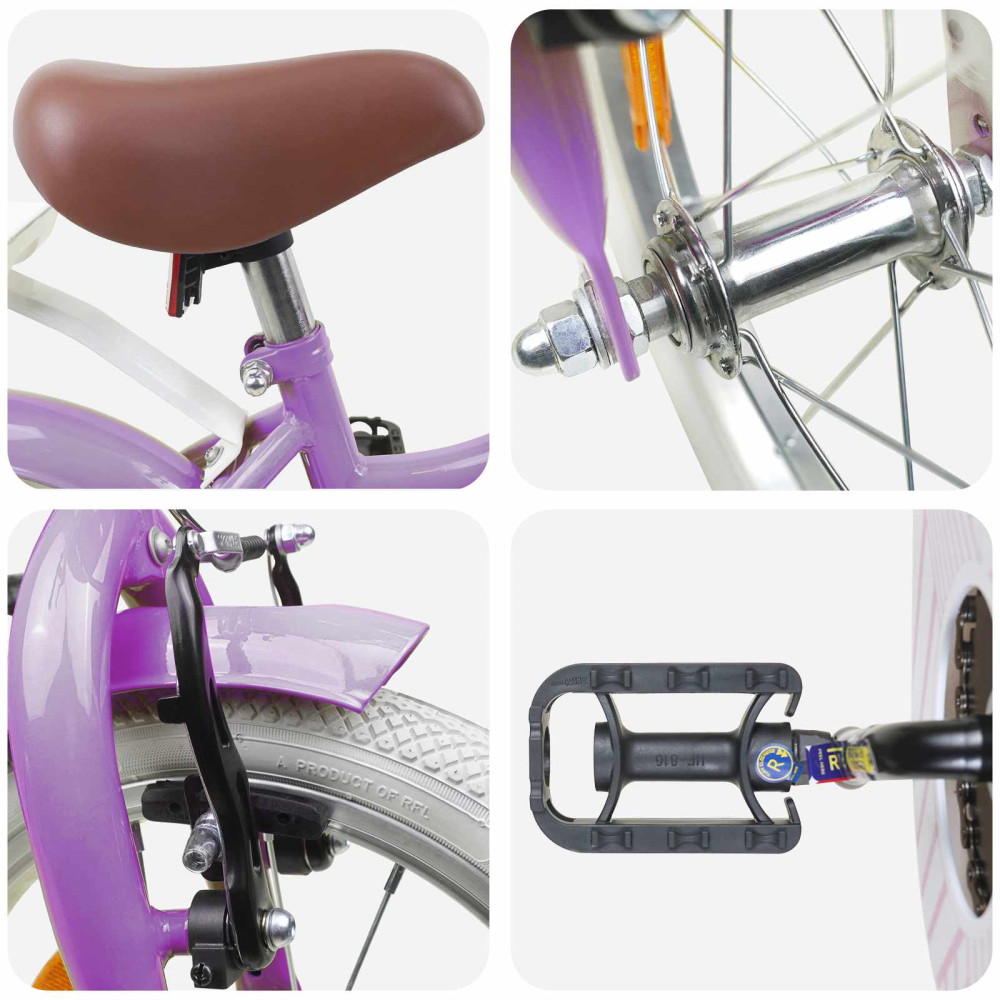 Produktbild för Barncykel 12 Tum för 2-4 åringar Lila