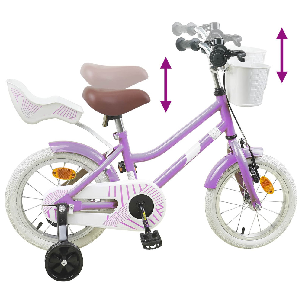 Produktbild för Barncykel 12 Tum för 2-4 åringar Lila