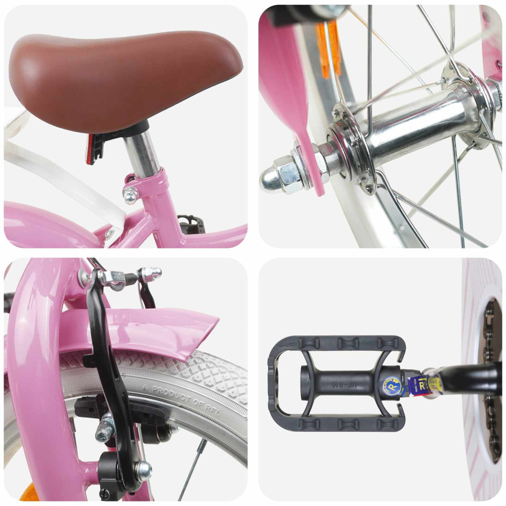 Produktbild för Barncykel 12 Tum för 2-4 åringar Ljusrosa