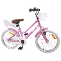 Produktbild för Barncykel 18 Tum för 5-7 år gamla Ljusrosa
