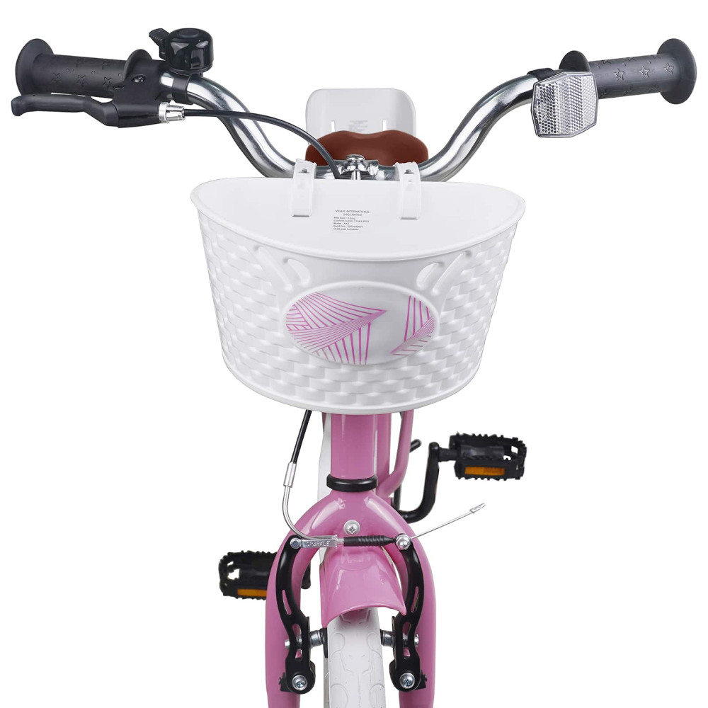 Produktbild för Barncykel 18 Tum för 5-7 år gamla Ljusrosa
