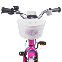 Produktbild för Barncykel 18 Tum för 5-7 år gamla Mörkrosa