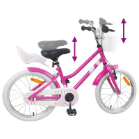 Produktbild för Barncykel 18 Tum för 5-7 år gamla Mörkrosa