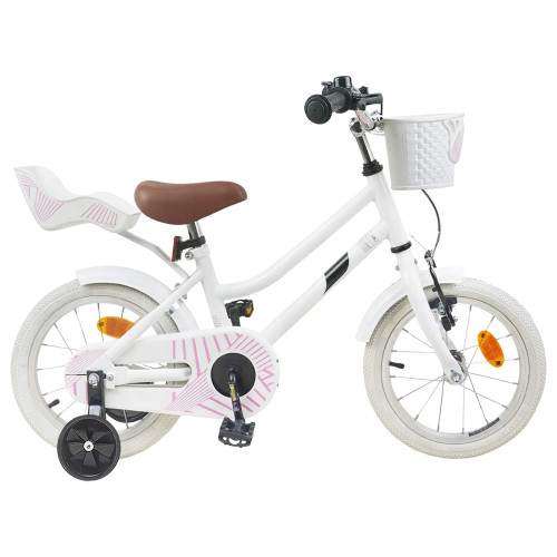 vidaXL Barncykel 12 Tum för 2-4 åringar Vit