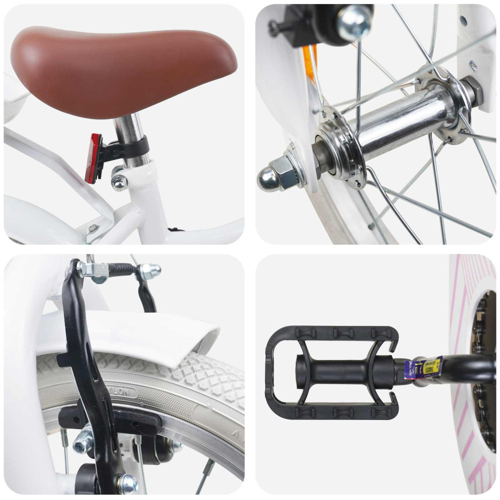 Produktbild för Barncykel 12 Tum för 2-4 åringar Vit