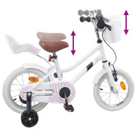 Produktbild för Barncykel 14 Tum från 3-5 år gammal Vit