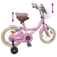 Produktbild för Barncykel 14 Tum från 3-5 år gammal Ljusrosa