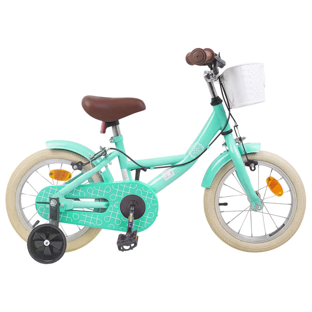 Produktbild för Barncykel 16 Tum för 4-6 år gamla Havgrön