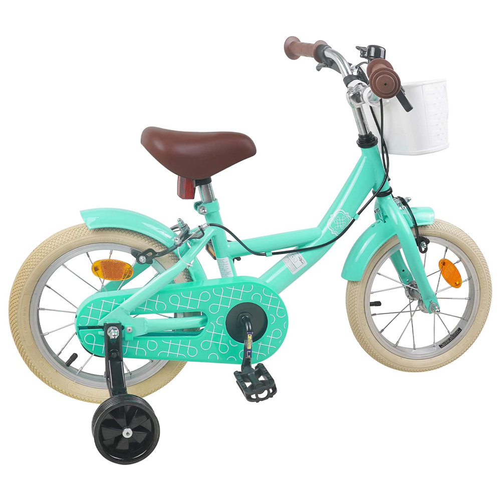 Produktbild för Barncykel 16 Tum för 4-6 år gamla Havgrön