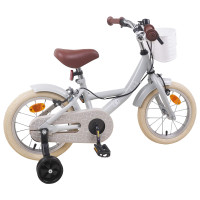 Produktbild för Barncykel 14 Tum från 3-5 år gammal Ljusgrå