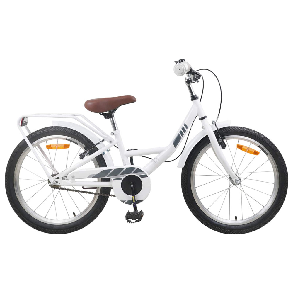 Produktbild för Barncykel 20 Tum för 6-11 år gamla Vit