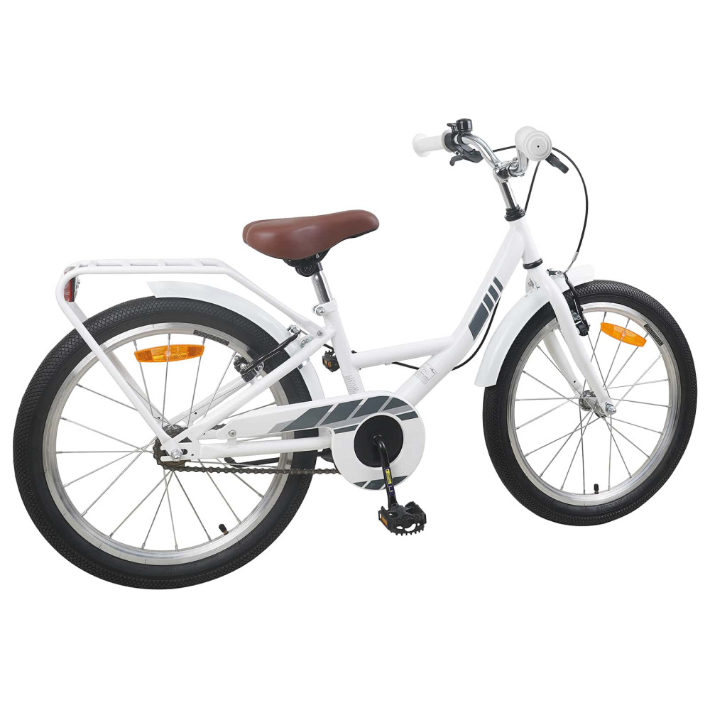 Produktbild för Barncykel 20 Tum för 6-11 år gamla Vit