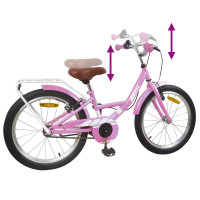 Produktbild för Barncykel 20 Tum för 6-11 år gamla Ljusrosa