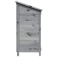 Produktbild för Trädgårdshus med tak Grå 59 x 56 x 113,5 cm Massivt Furu