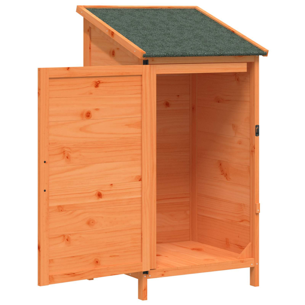Produktbild för Trädgårdshus med tak Brun 59 x 56 x 113,5 cm Massivt Furu