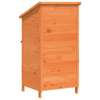 Produktbild för Trädgårdshus med tak Brun 59 x 56 x 113,5 cm Massivt Furu
