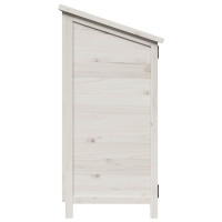 Produktbild för Trädgårdshus med tak Vit 106,5 x 56 x 113,5 cm Massivt Furu
